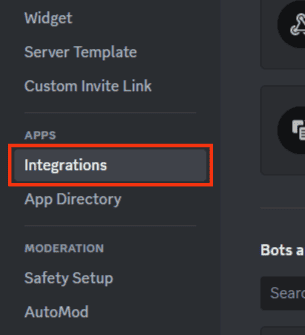 Go To “Integrations