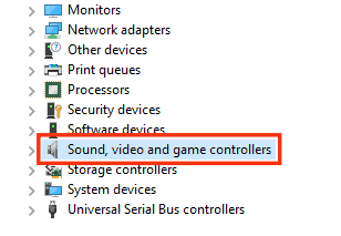 Go To Sound, Video, And Game Controllers