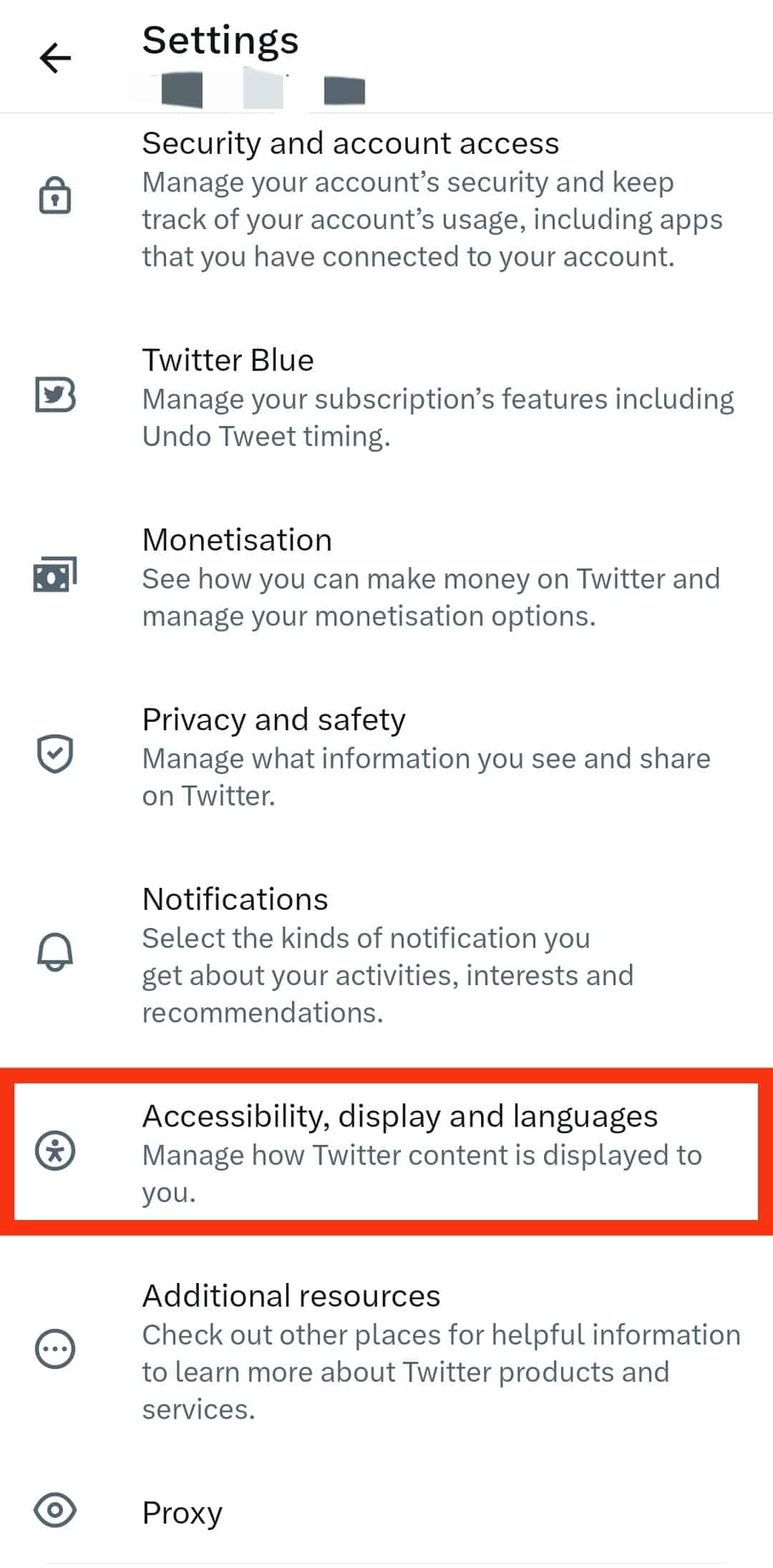 Go To The Accessibility, Display, And Languages Section