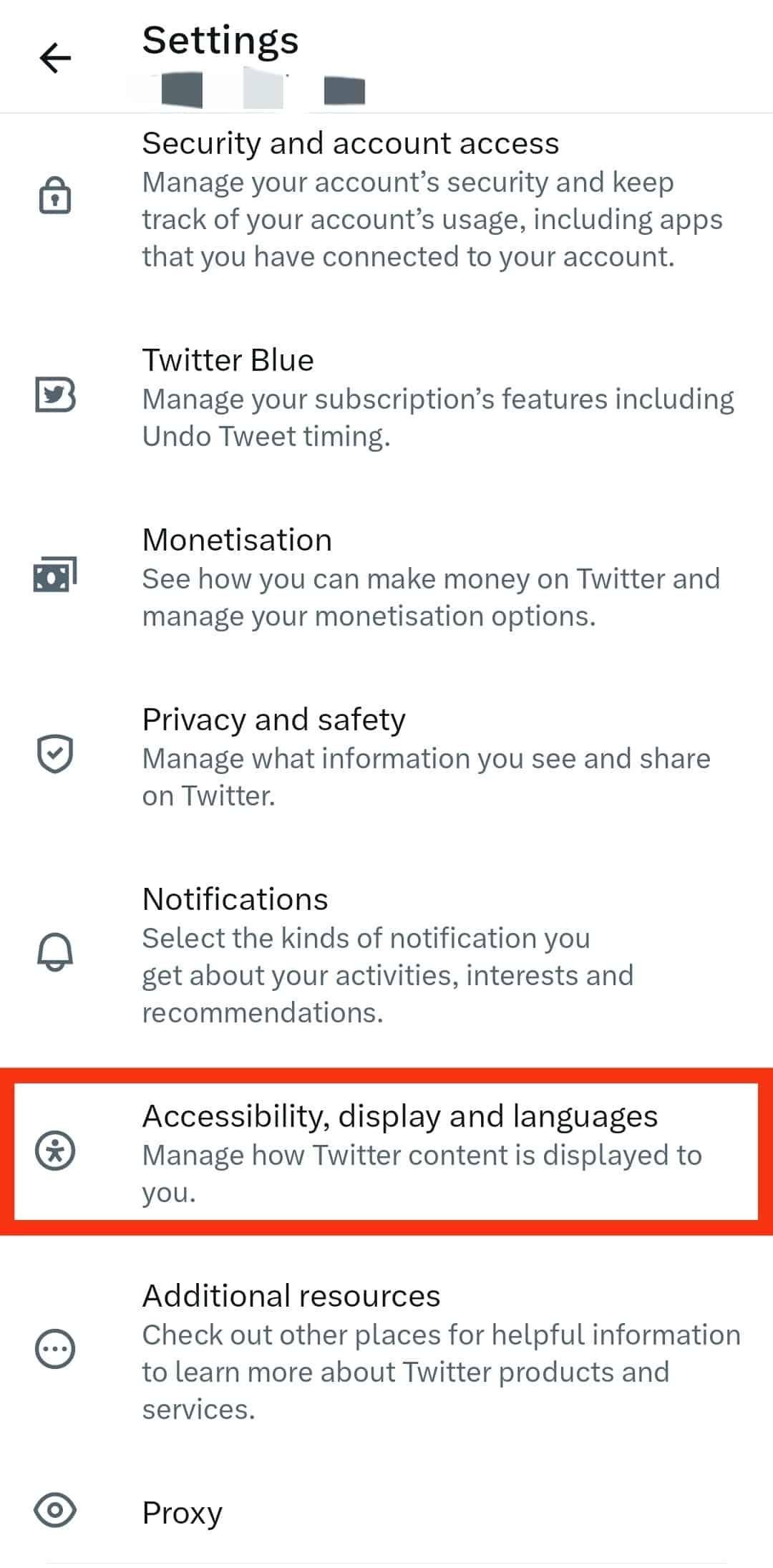 Go To The Accessibility, Display, And Languages Section