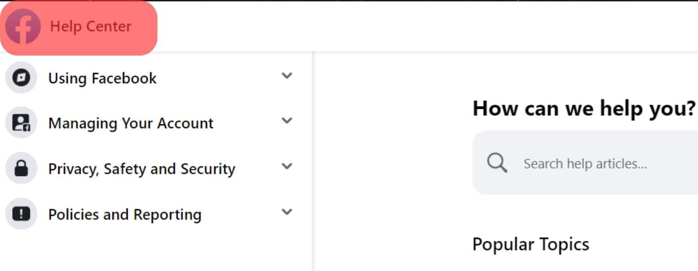 Go To The Facebook Help Center.