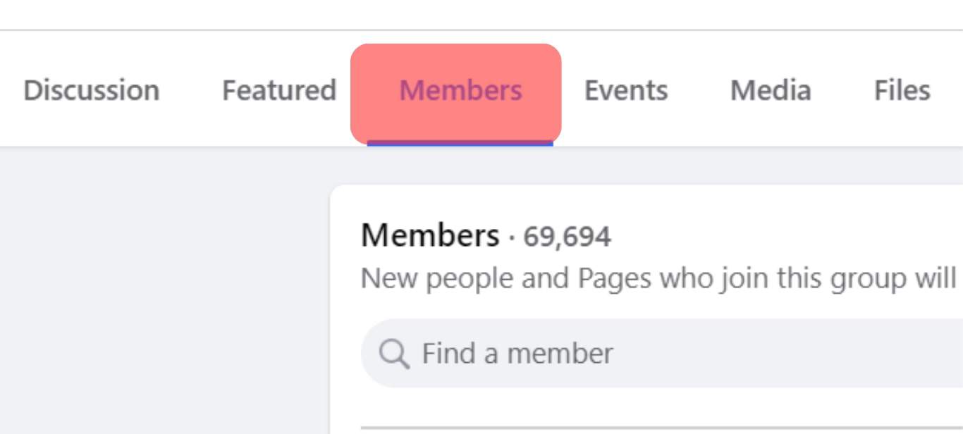 Go To The Members Tab Facebook