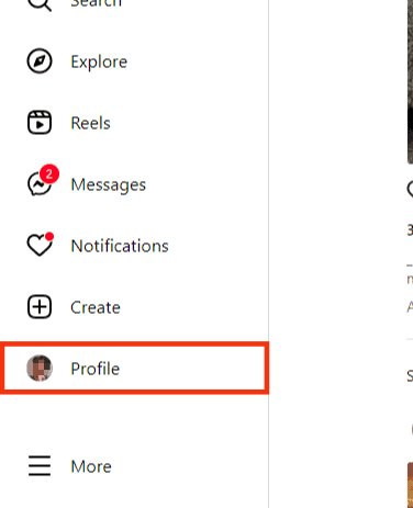 Go To The Profile Tab