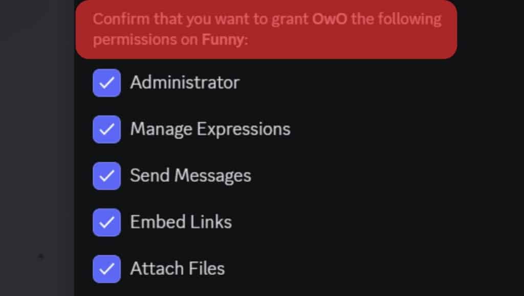 Grant Owo Permission Access