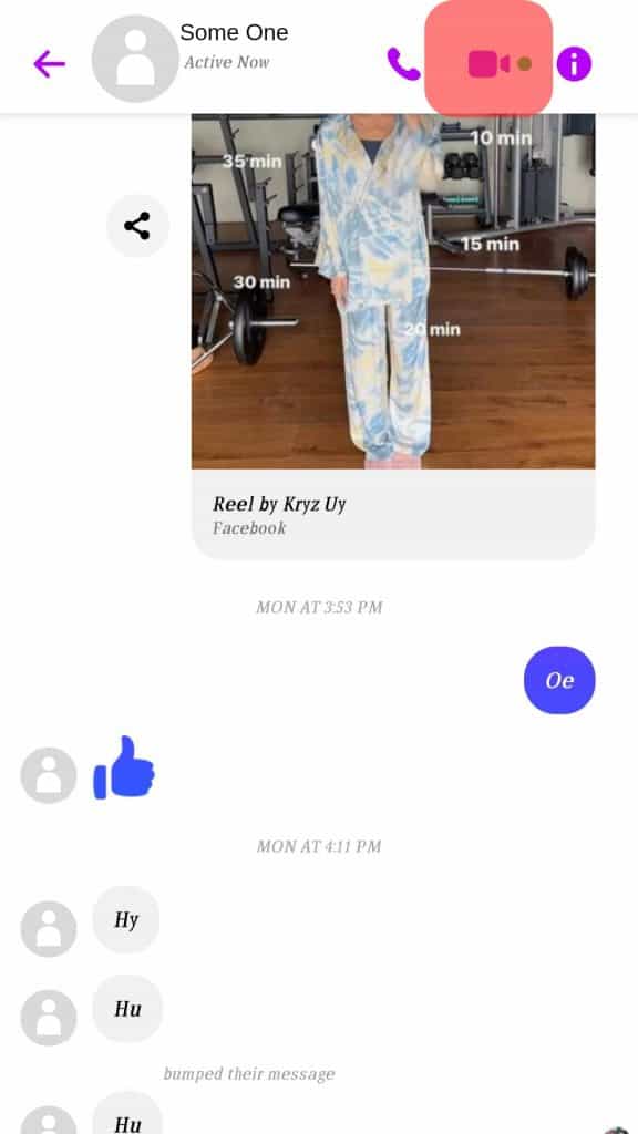 Green Dot Beside Camera On Messenger Facebook