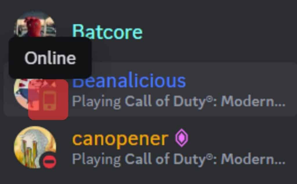 Green Phone Icon Indicate On Discord