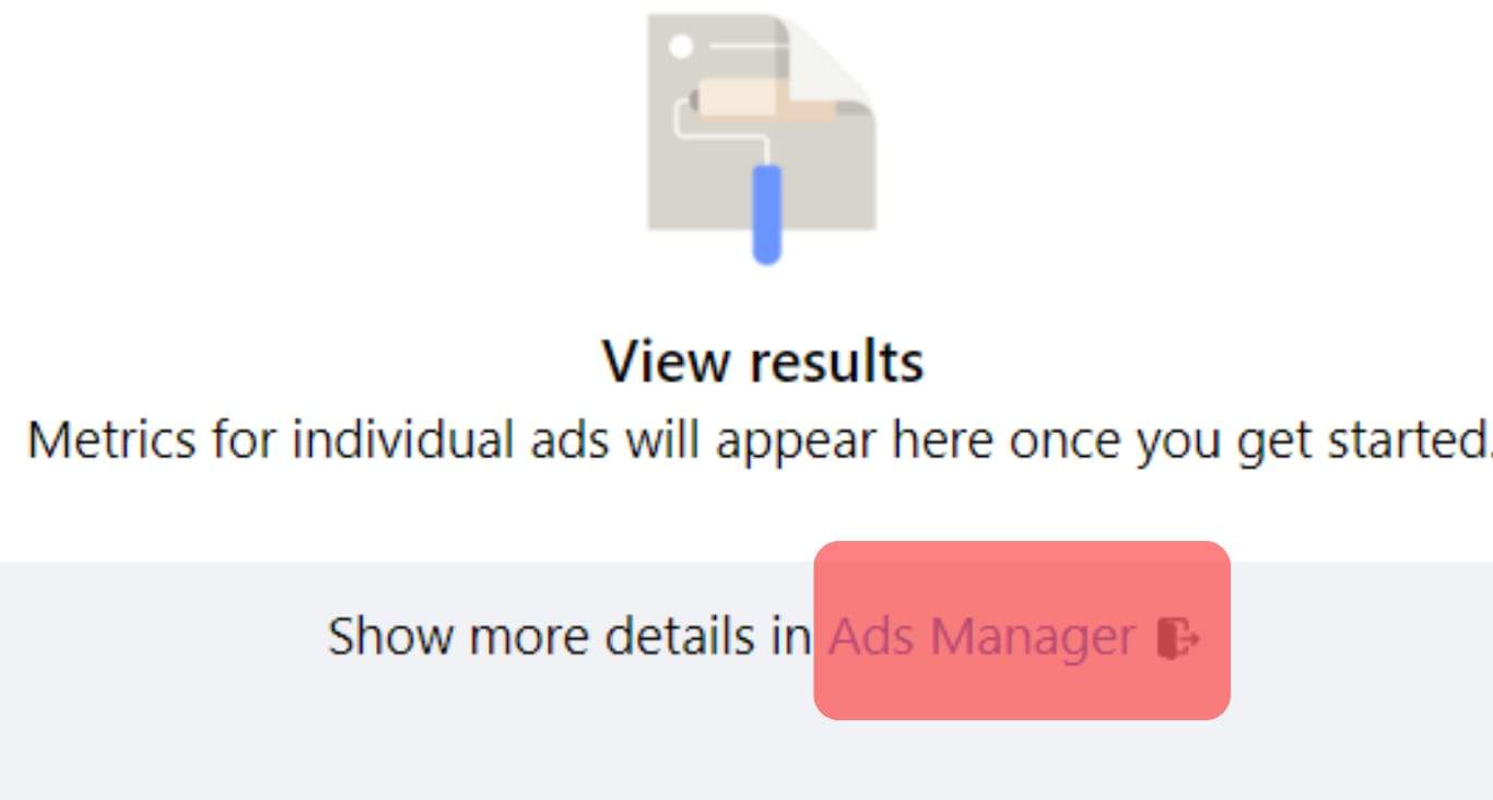 Hit The Ads Manager Option Beside Show More Details