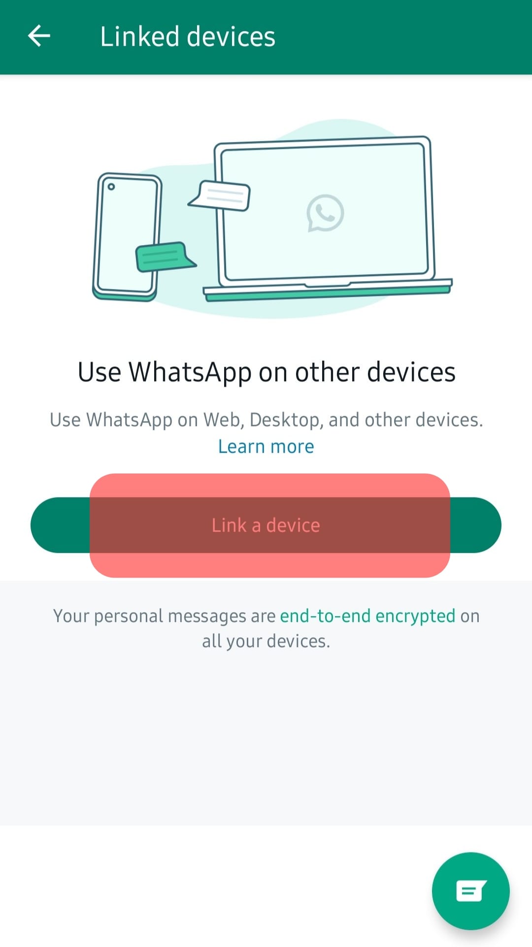 Hit The Link A Device Option Whatsapp
