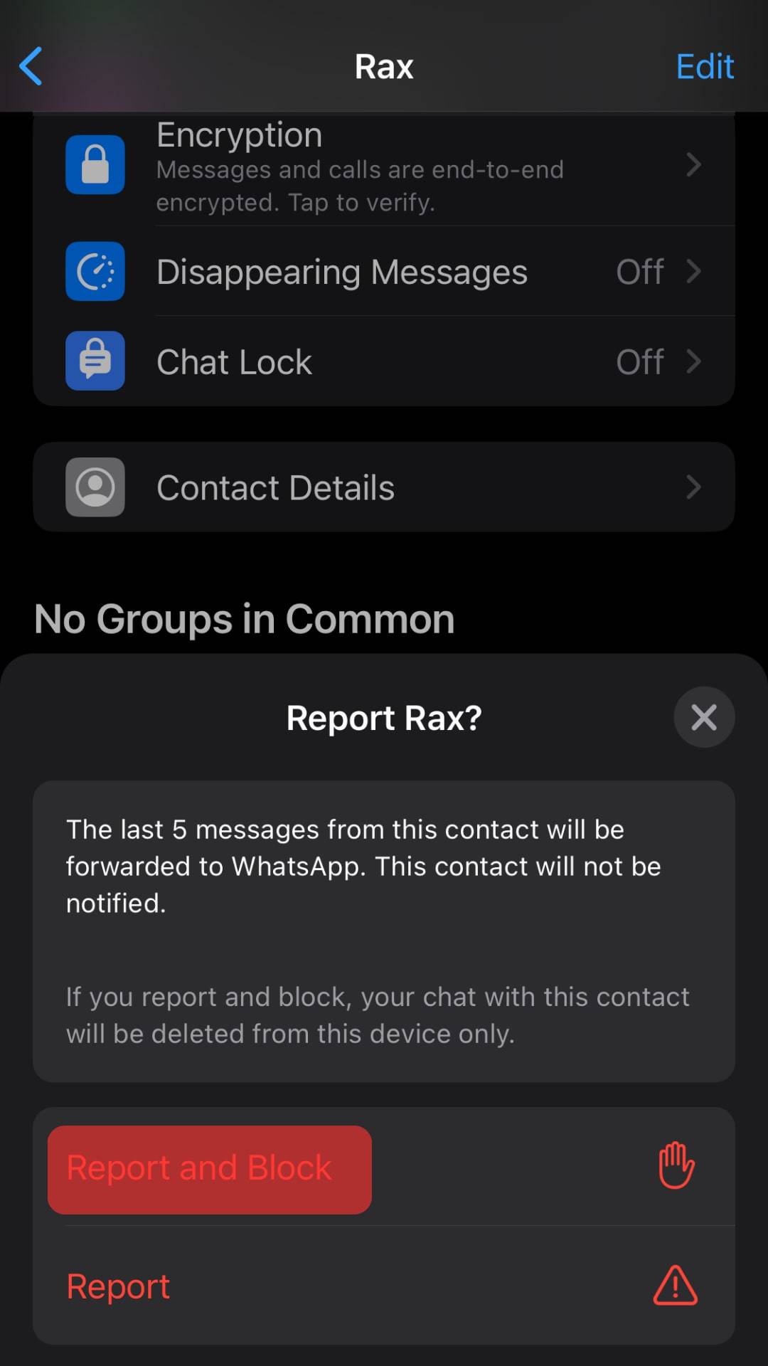 Hit The Report And Block Option.