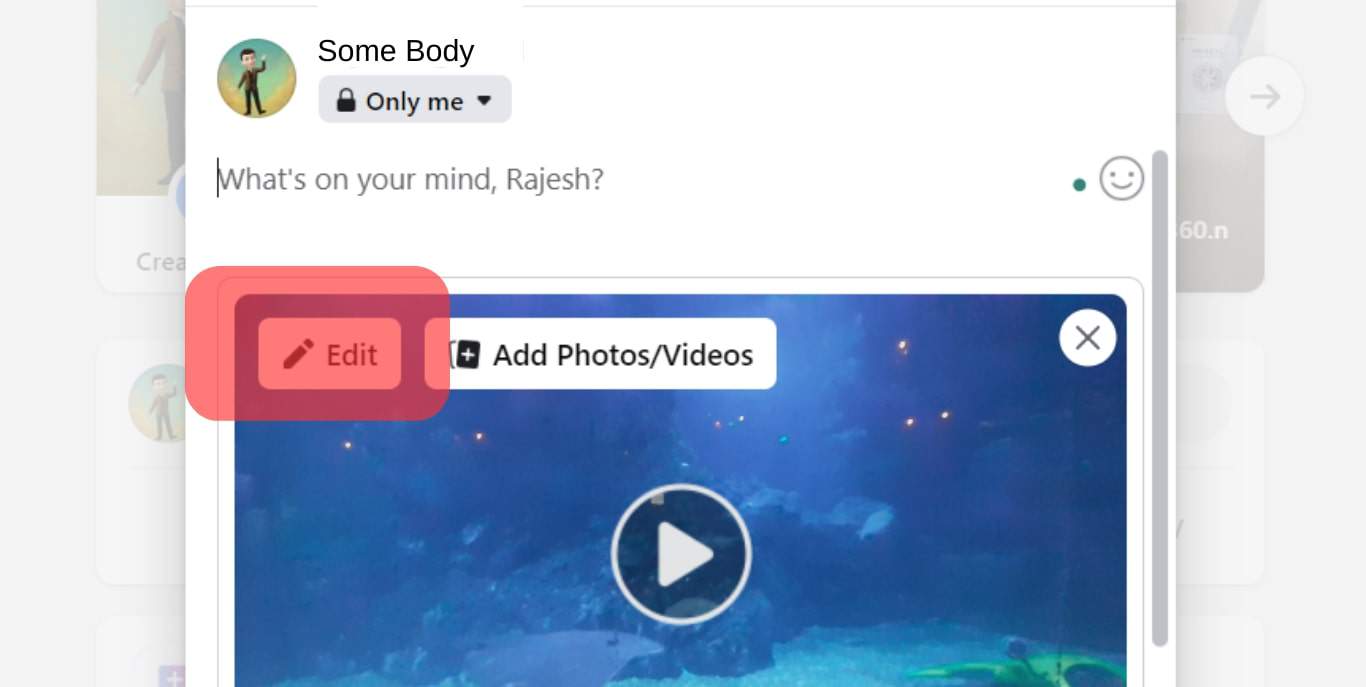 Hover And Click On Edit.
