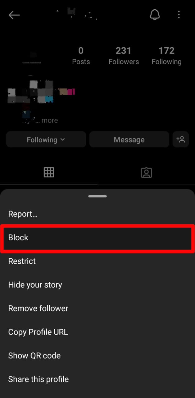 Instagram Block User