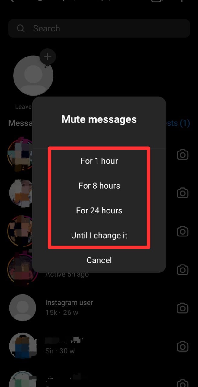 Instagram Confirm Mute Chat 1