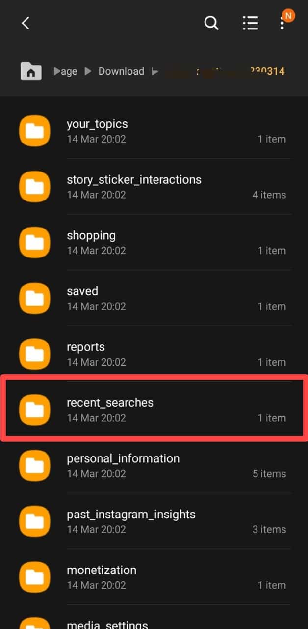 Instagram Deleted Recent Searches File 2