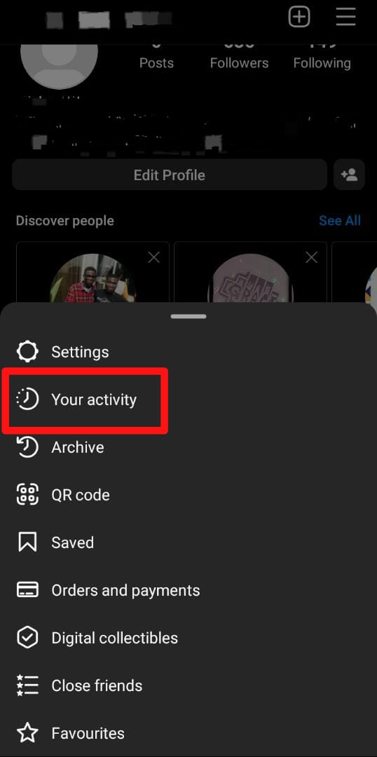 Instagram Your Activity
