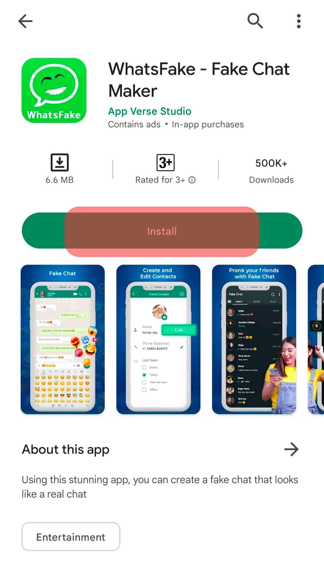 Install Fake Whatsapp Generator App