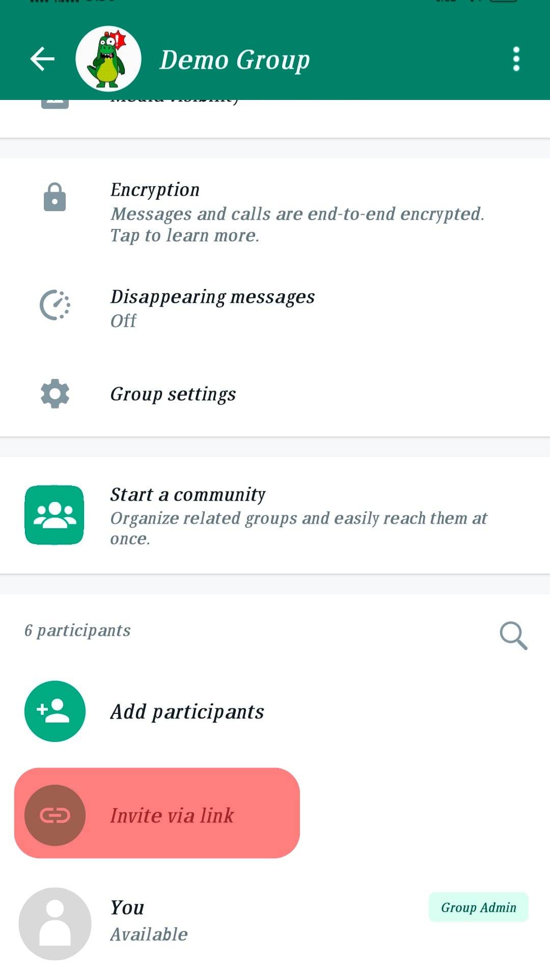 Invite To Group Via Link