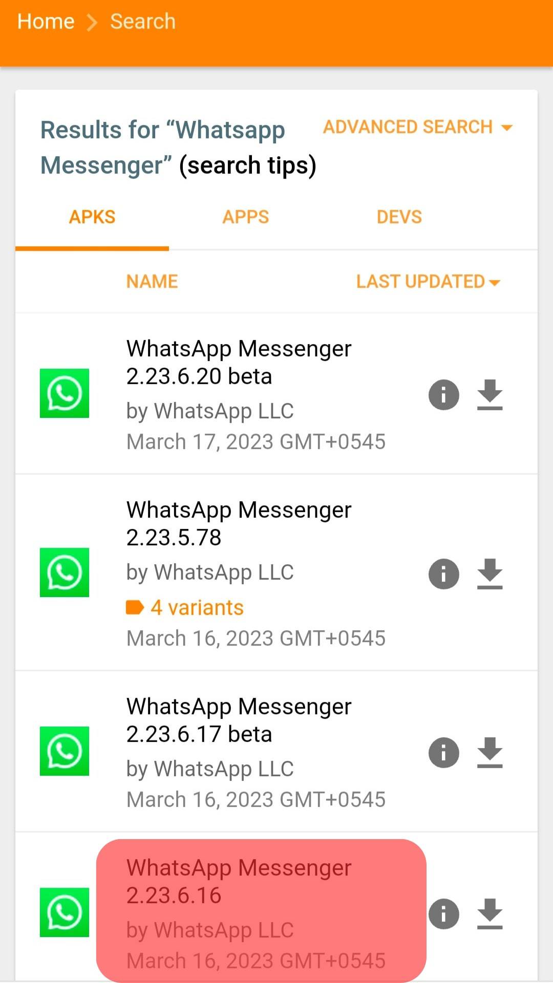 Latest Whatsapp Version