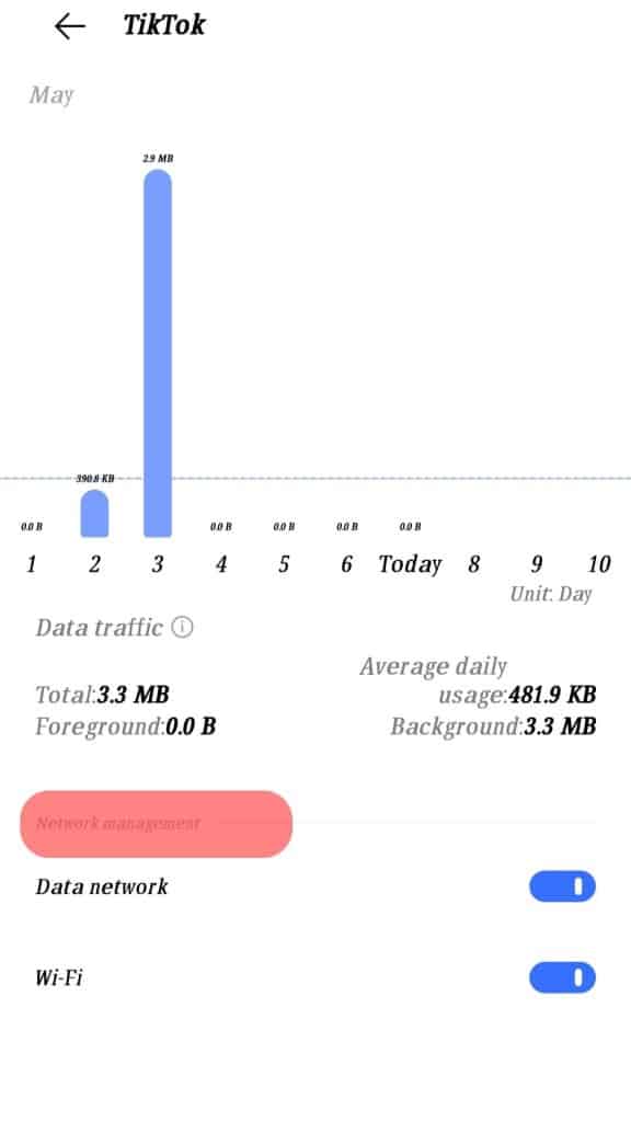 Limit The App’s Data Usage Per Day