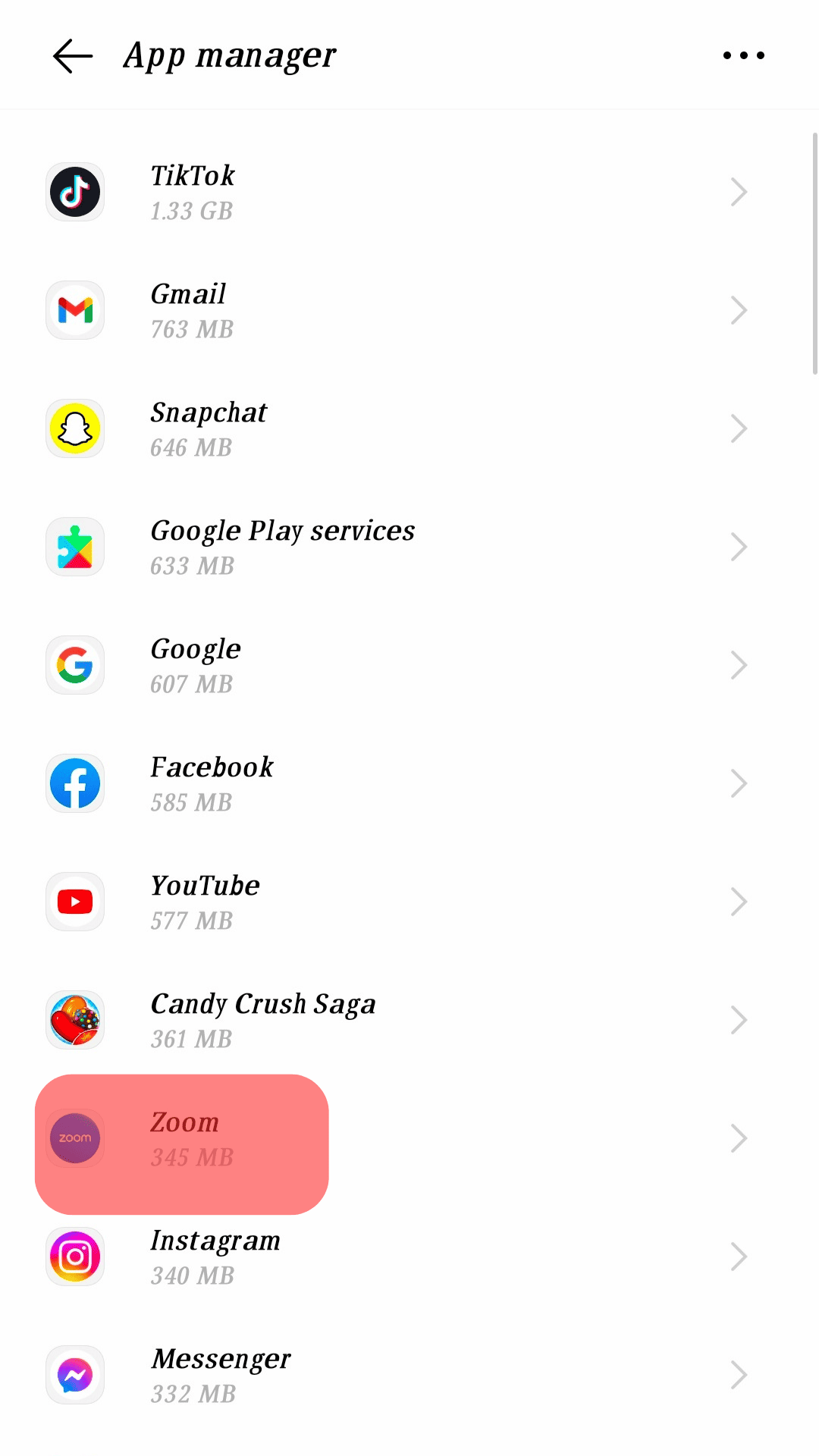 Locate Zoom Under Mobile Apps