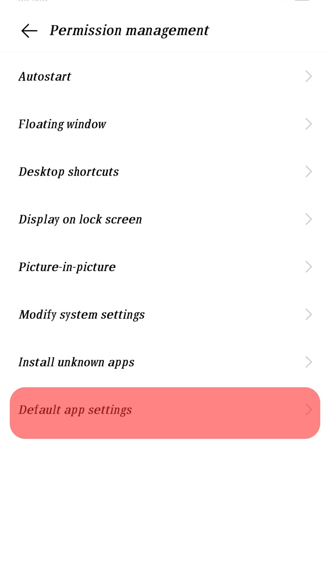 Locate And Click On Default Apps.