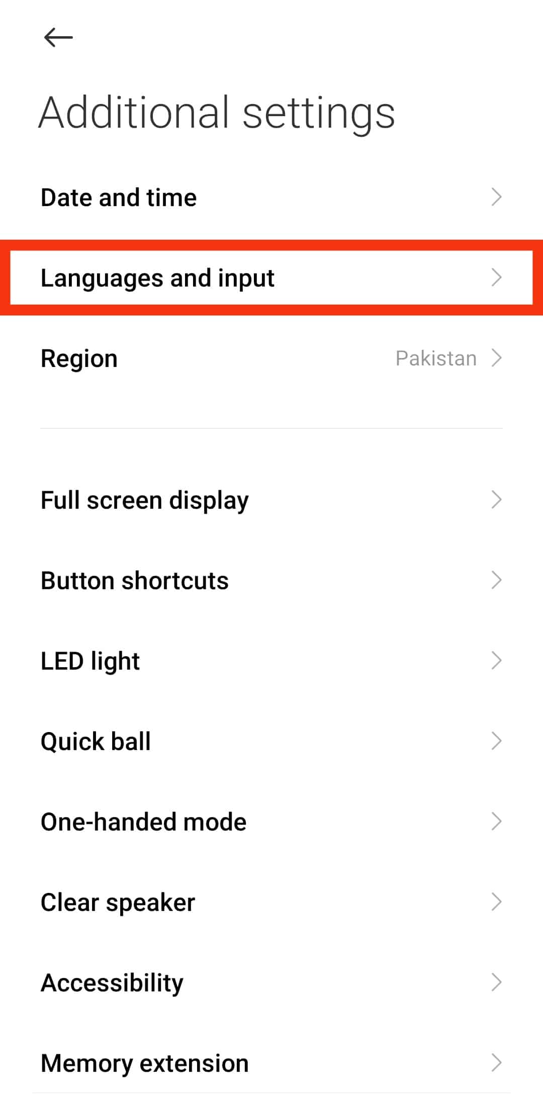 Locate And Click The Languages And Input