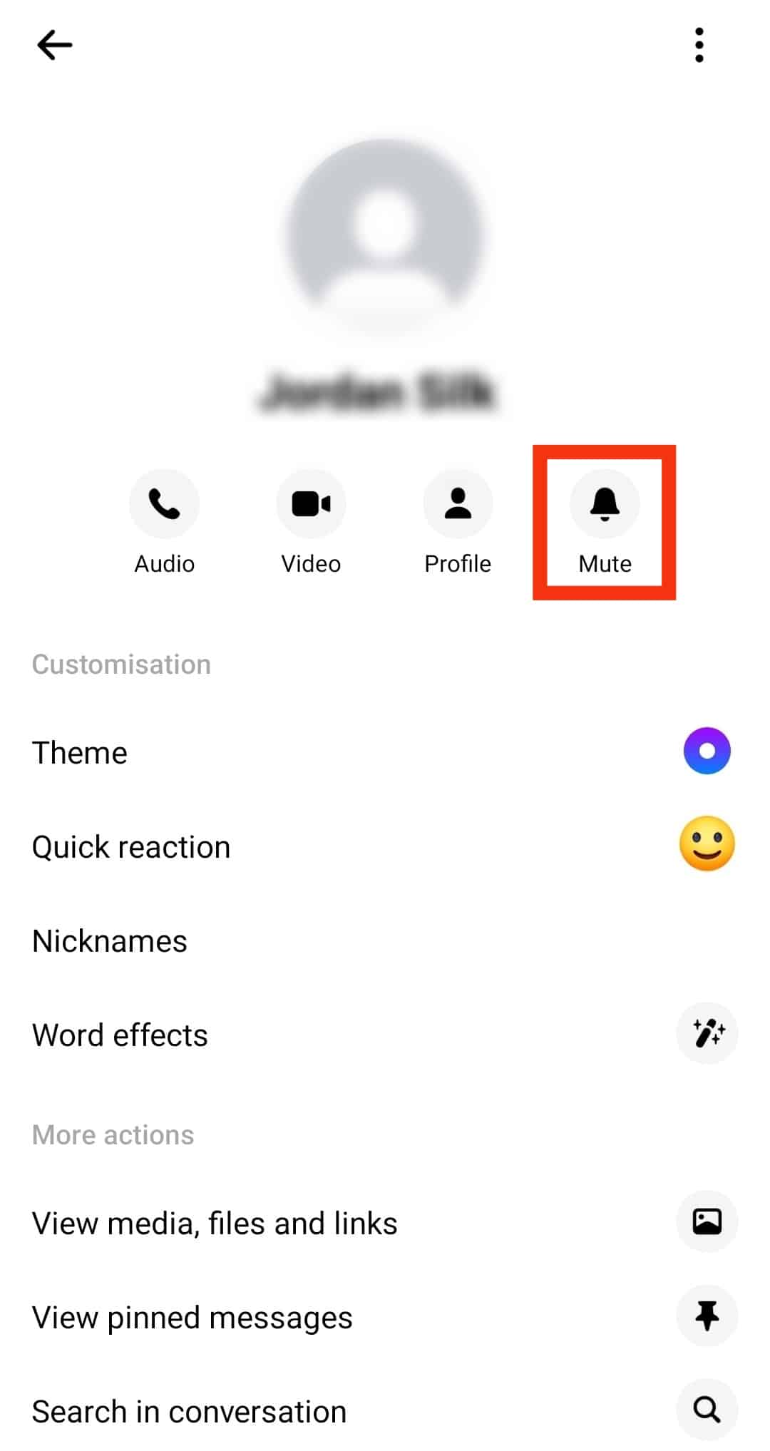 Locate And Click The Mute Icon