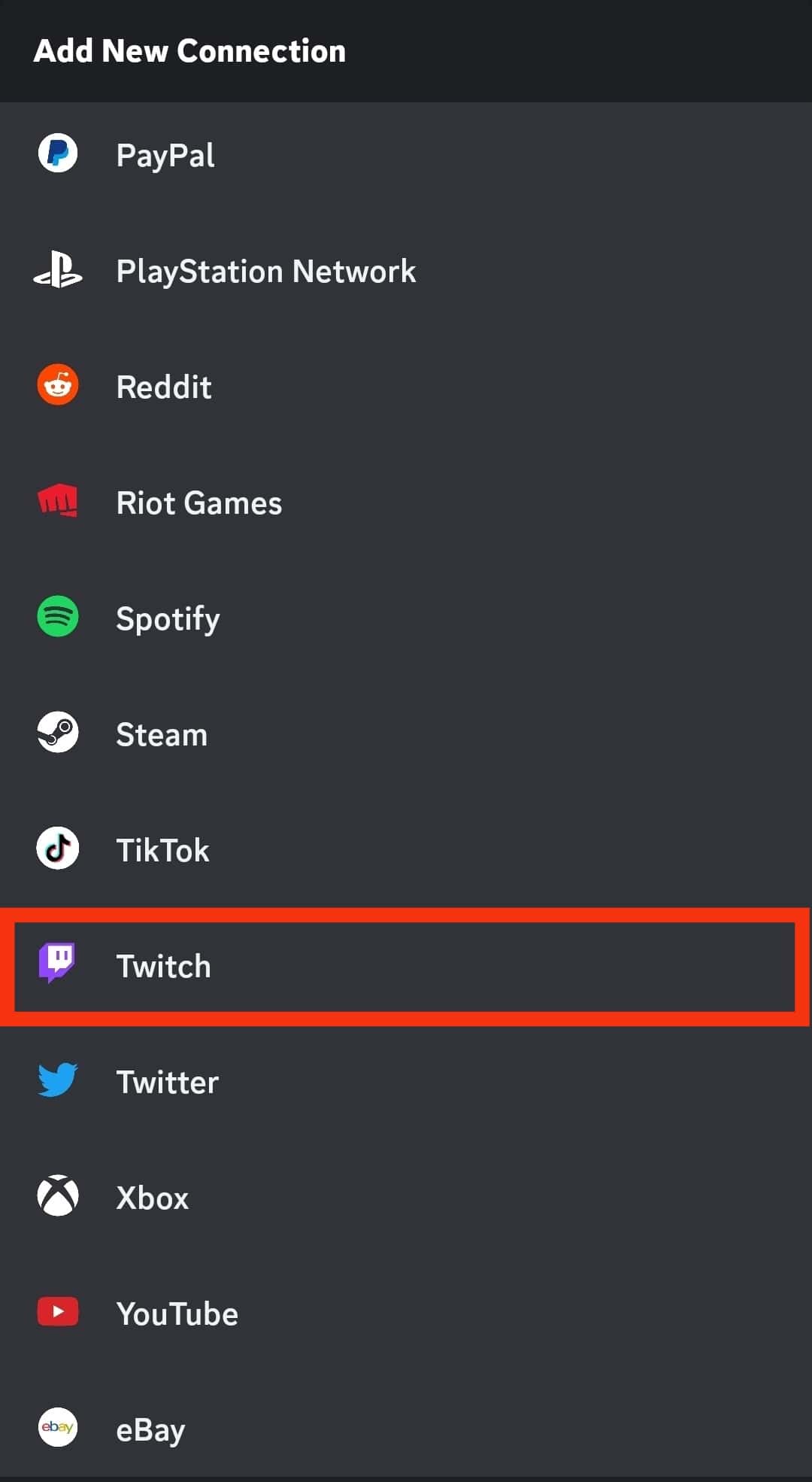 Locate And Tap The Twitch Button
