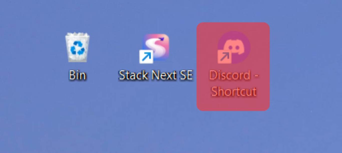 Locate The Discord Shortcut Created.