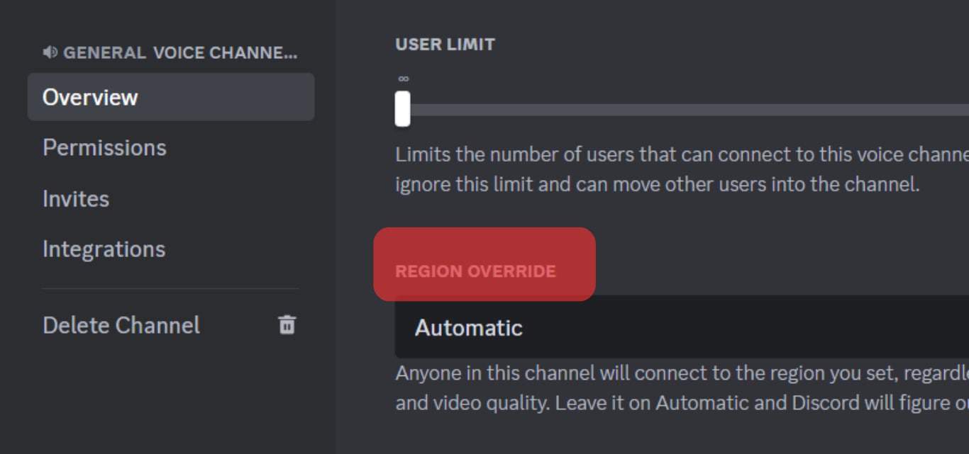 Locate The Region Override In The Overview Section.