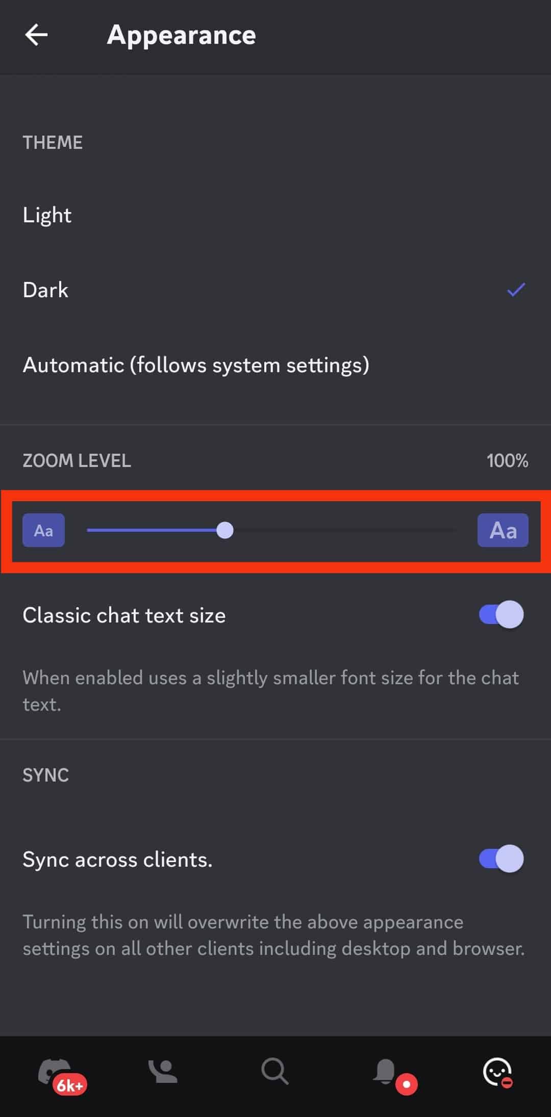 Locate The Slider Under The Zoom Level Section