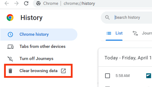 Locate The Tab That Says Clear Browsing Data