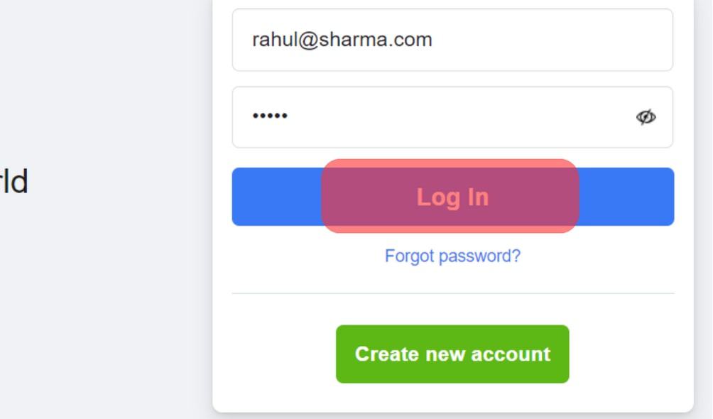 Log Into Your Facebook Account