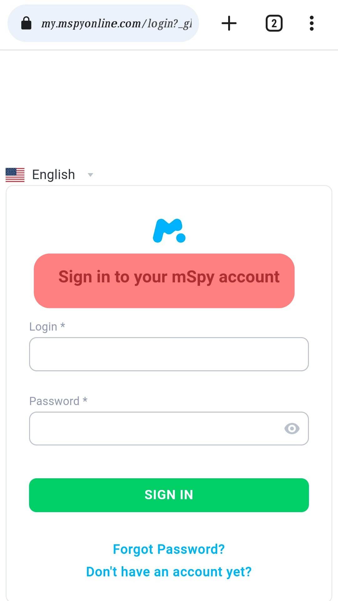 Login To Your Mspy Account