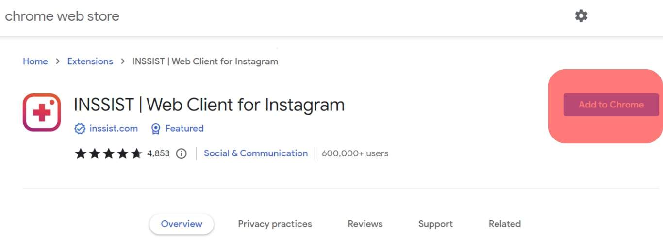 Look For The Instagram Chrome Extension