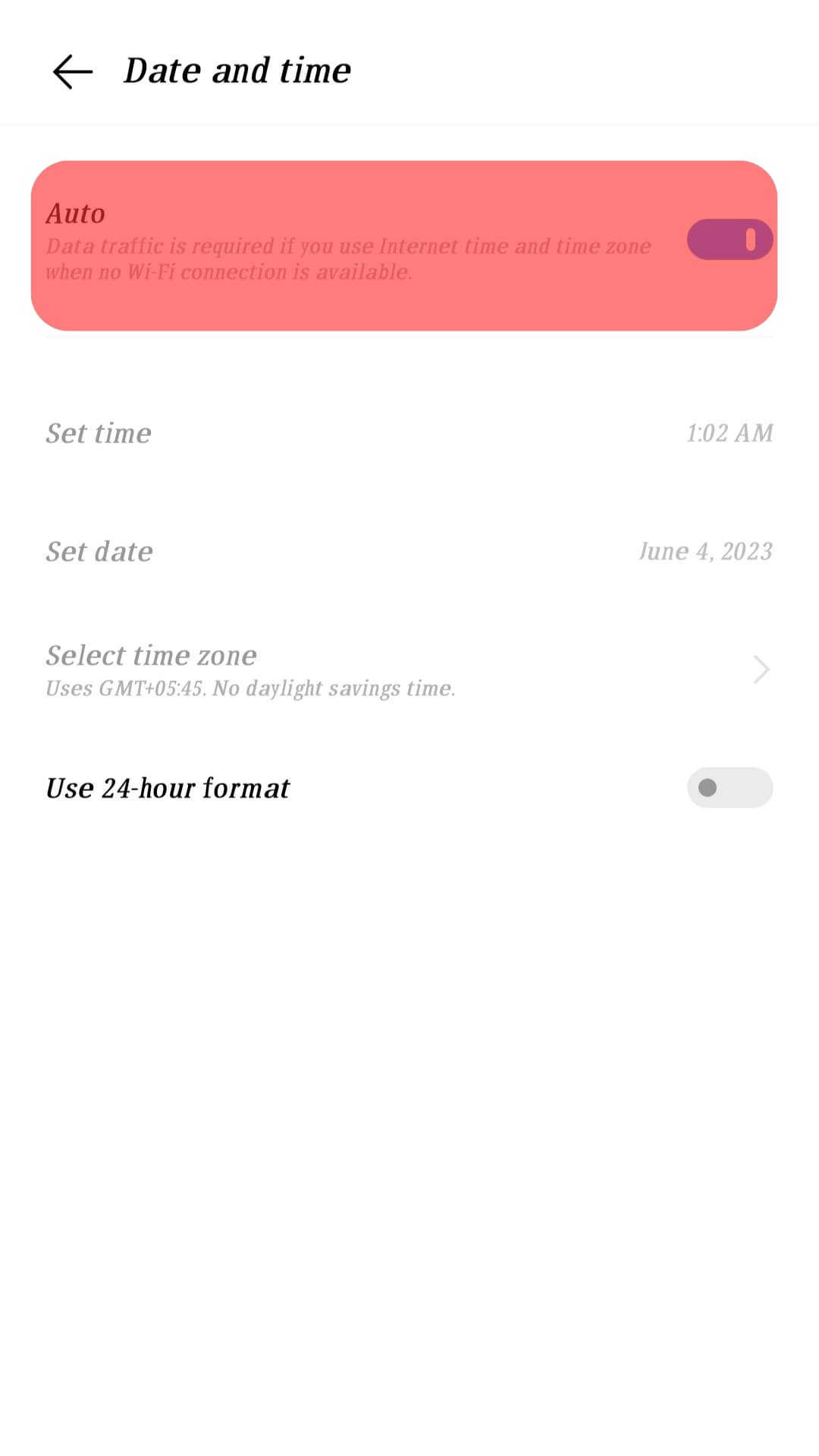 Manually Or Automatically Reset The Time And Date