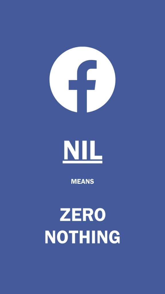 Meaning Of Nil Facebook Zero Nothing