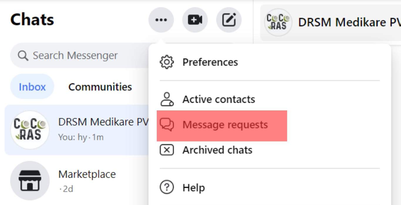 Messenger Message Request