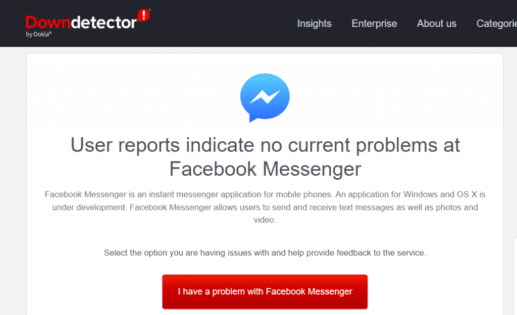 Messenger Might Be Down Downdetector App