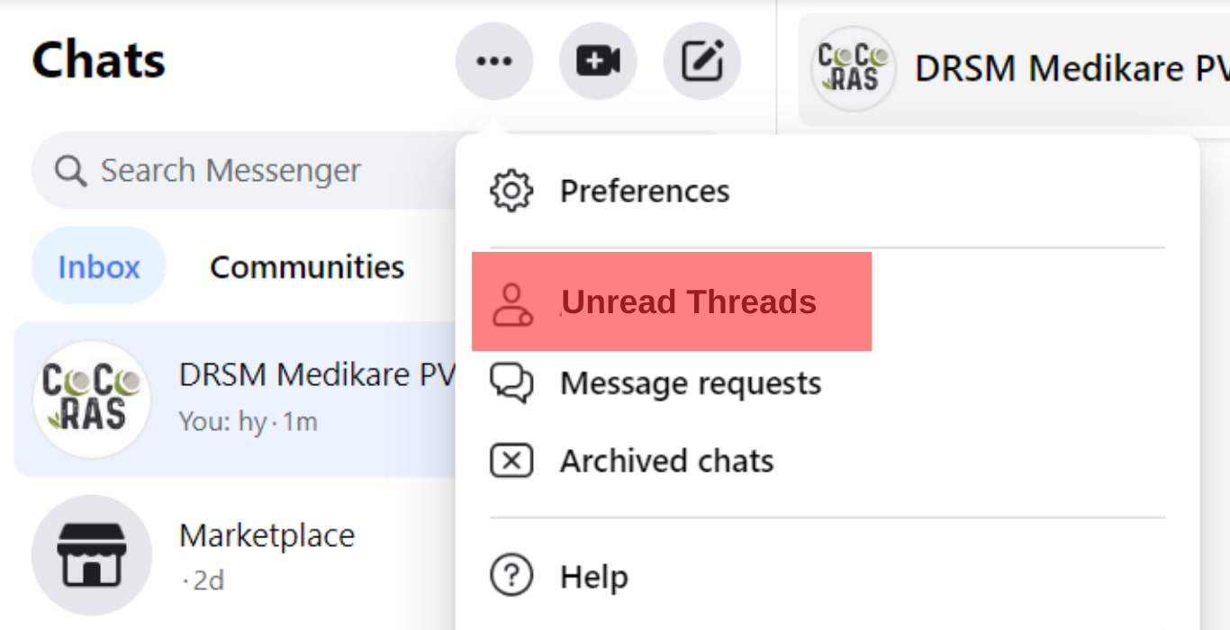 Messenger Unread Threads