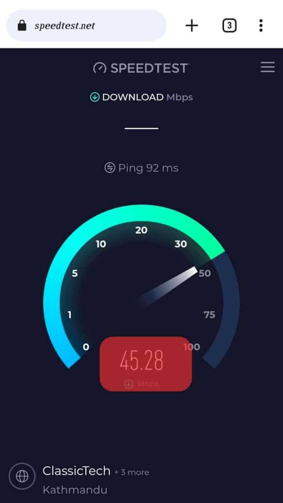 Mobile Data Internet Speed Test