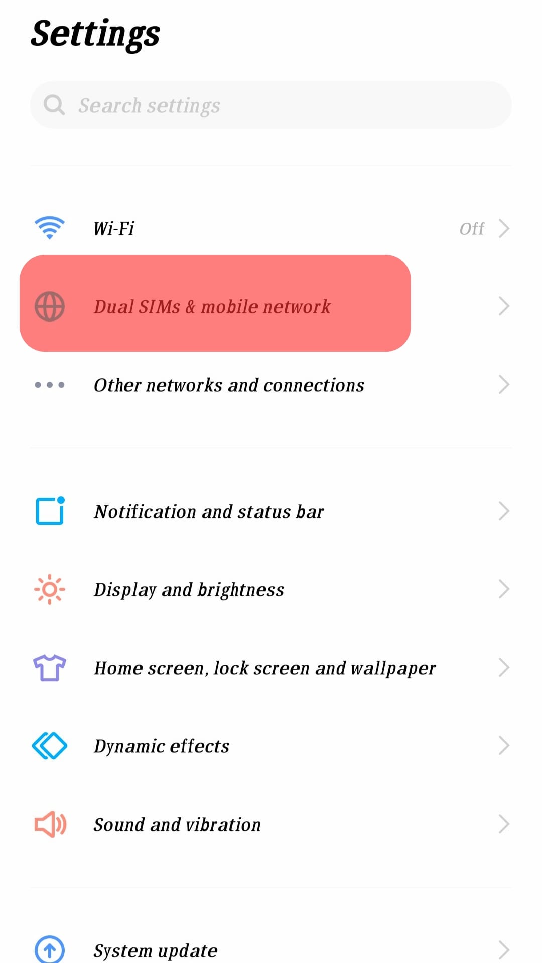 Mobile Data Or Mobile Network Settings Android