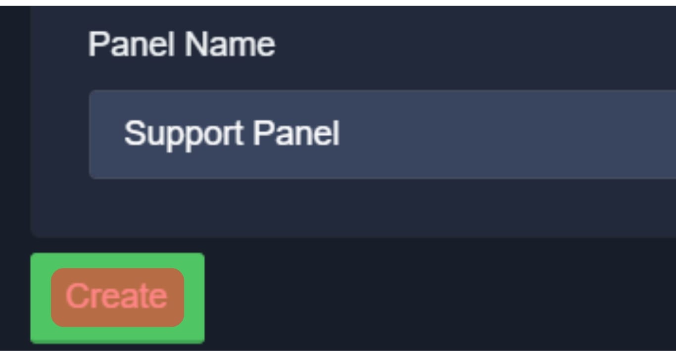 Name The Panel, And Click Create.