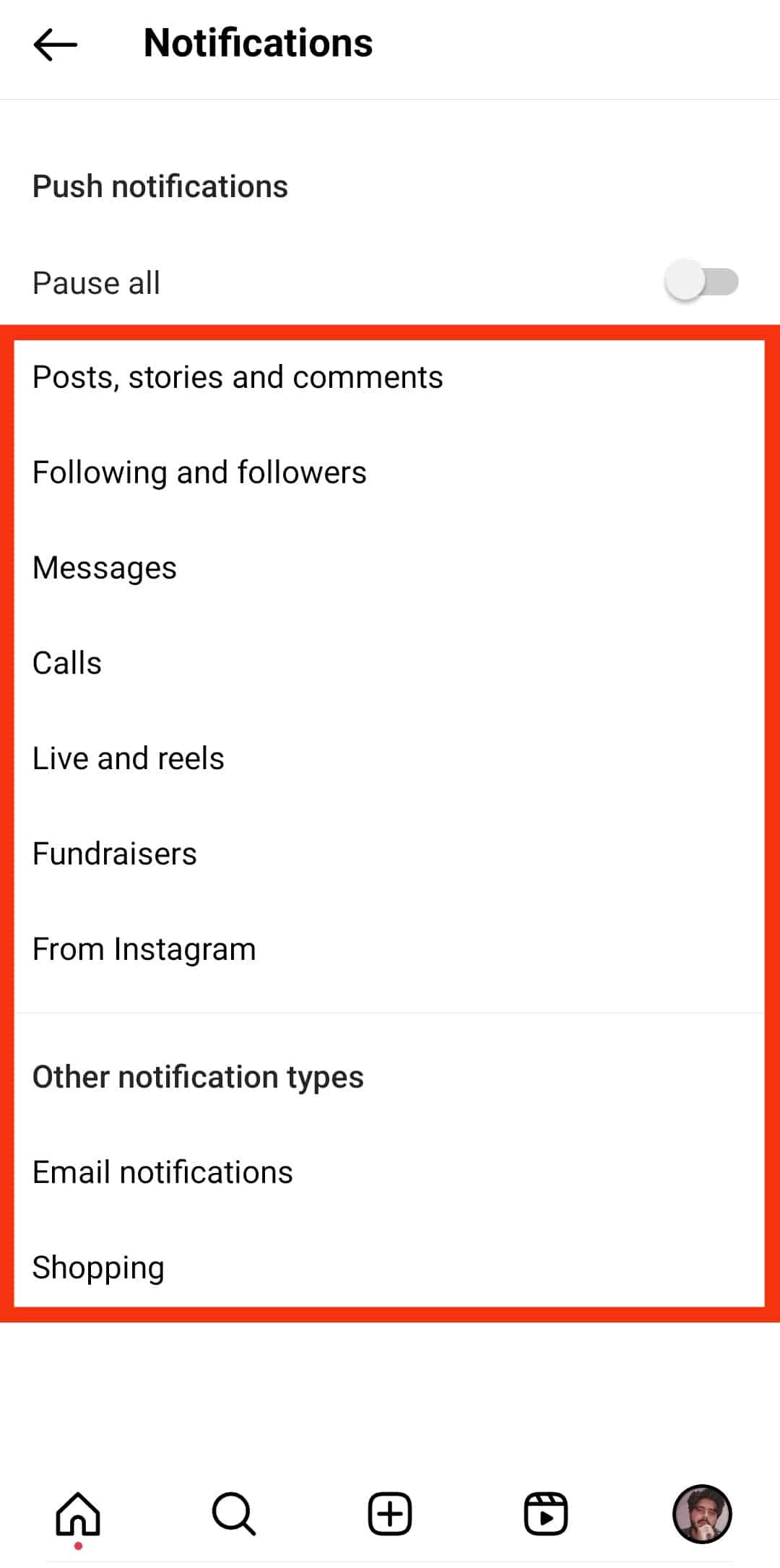 Navigate To Specific Notifications And Turn Those Off