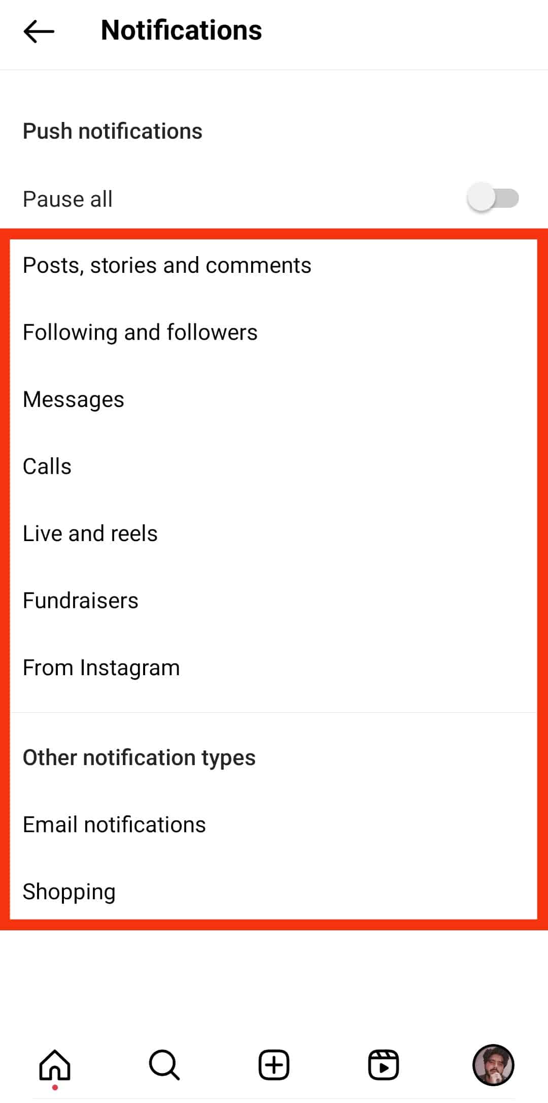 Navigate To Specific Notifications And Turn Those Off