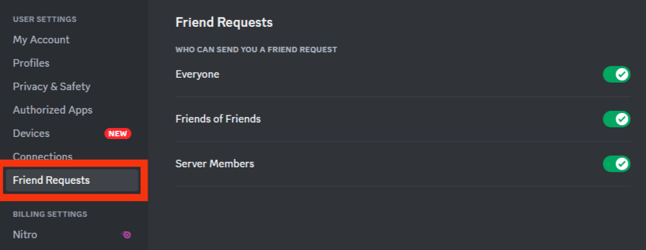 Navigate To The Friend Requests Tab