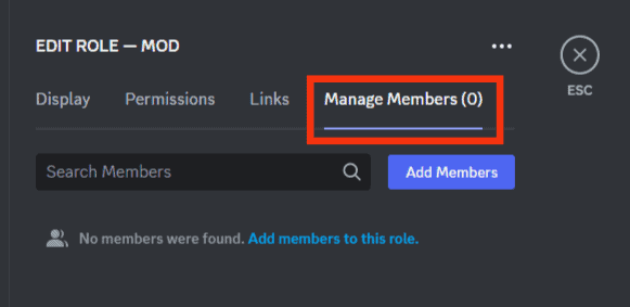 Navigate To The Manage Members Tab
