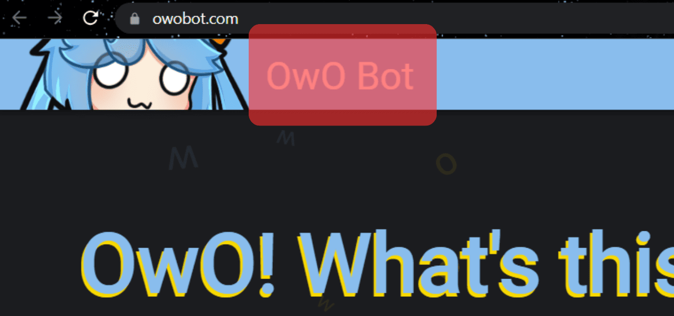 Navigate To The Owo Bot Website