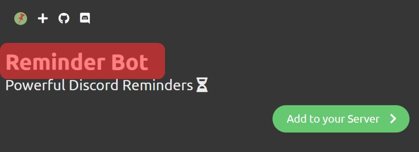 Navigate To The Reminder Bot Website
