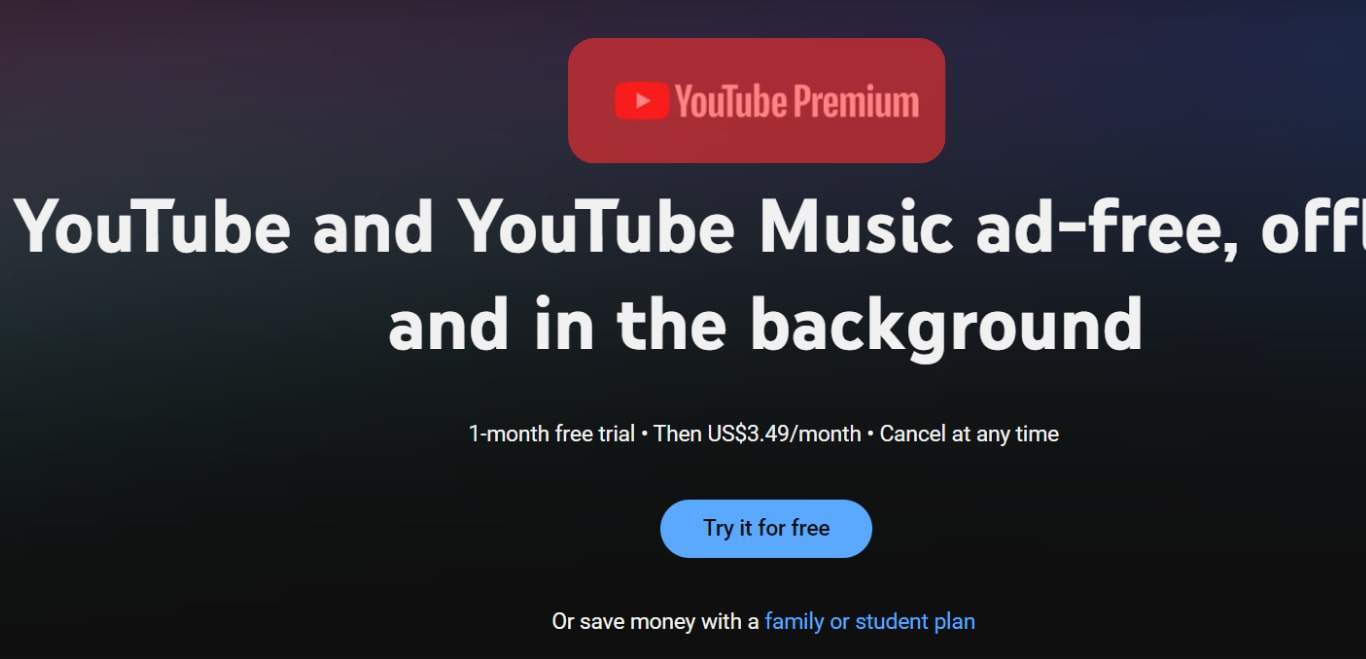 Navigate To The Youtube Premium Page