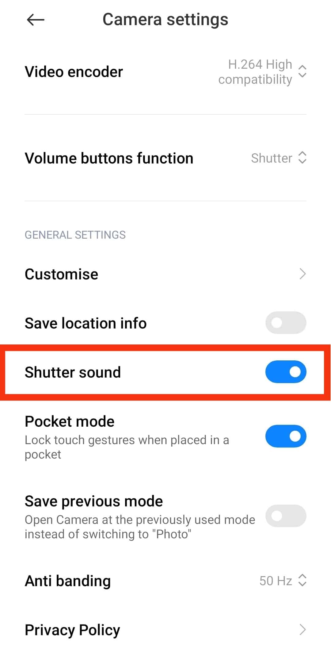 Navigate To The Camera's Settings